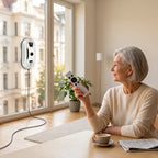 Fensterputzroboter 2800 Pa mit Notstrom-Akku, Sicherheitsseil und Fernbedienung -    Zorenza