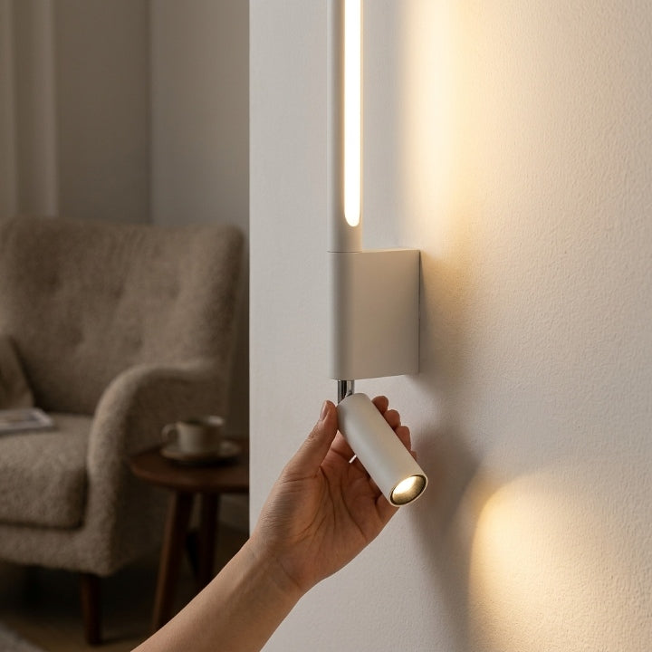 LED-Wandleuchte mit schwenkbarem Spot, 12 W, 3 Lichtfarben -    Zorenza