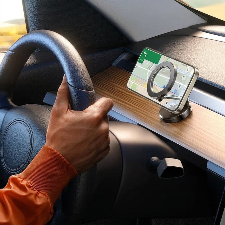 Magnetische Handyhalterung Auto, 360° drehbar – klappbar, mit Klebe-Halterung fürs Armaturenbrett -    Zorenza