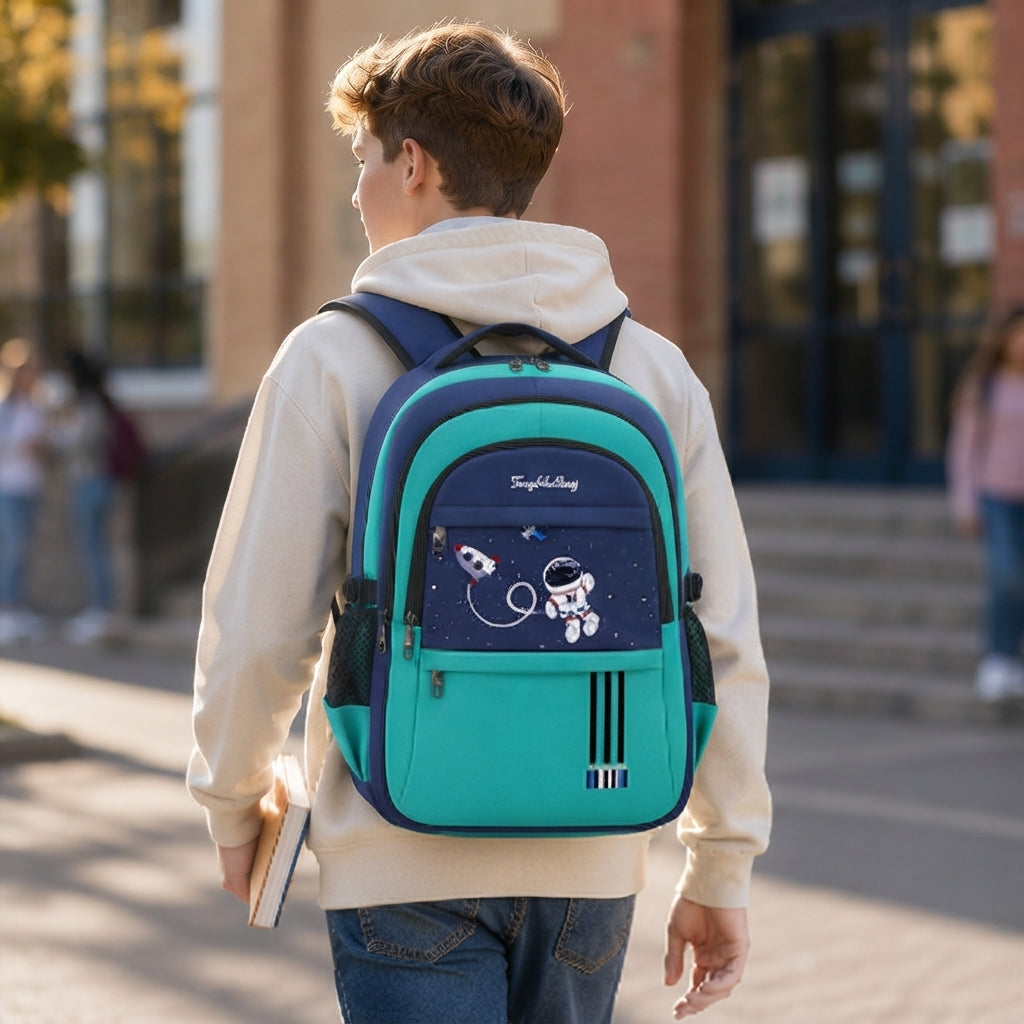 Kinder-Schulrucksack mit Astronauten-Motiv -    Zorenza