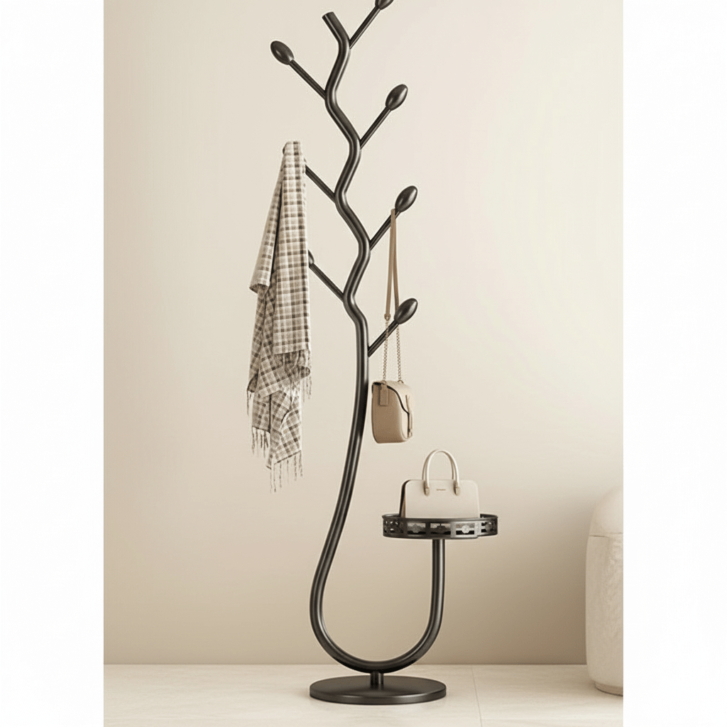 Skandinavischer Massivholz-Garderobenständer – 175 cm Zorenza