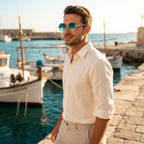 Retro Sonnenbrille Rund – UV400-Schutz, leichtes Metallgestell -    Zorenza