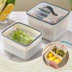 Frischhaltebox 2-in-1 mit Abtropfsieb Set -    Zorenza