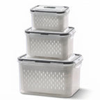 Frischhaltebox 2-in-1 mit Abtropfsieb Set -    Zorenza