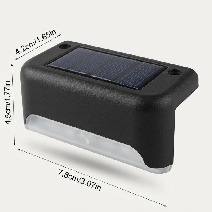 Solar-Stufenleuchte 8er-Set – Lädt sich selbst auf, leuchtet automatisch -    Zorenza
