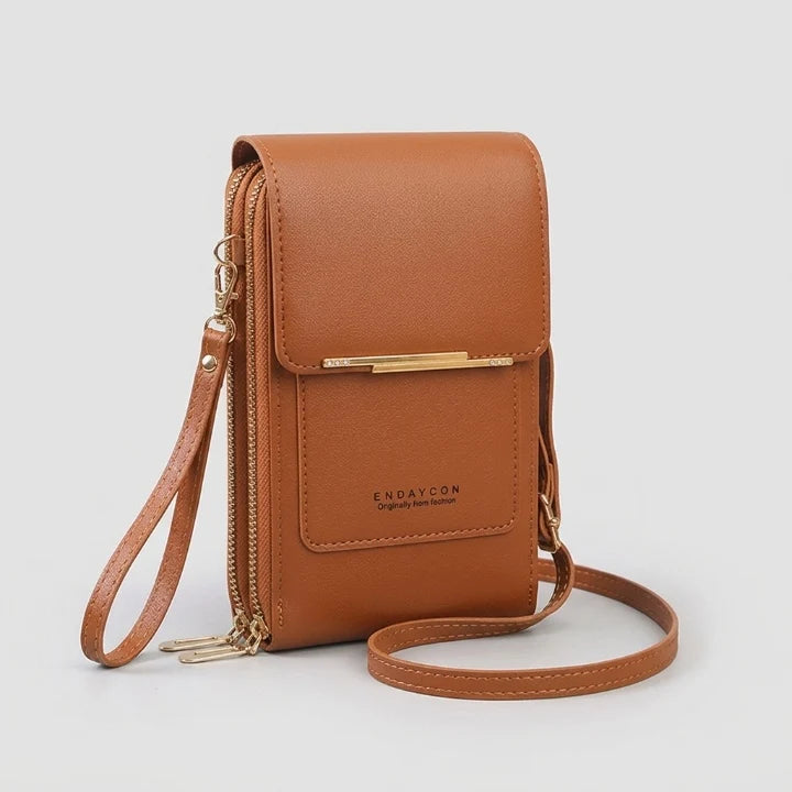 Handytasche zum Umhängen mit Touchscreen-Fach, PU-Leder, bis 6,7 Zoll -    Zorenza
