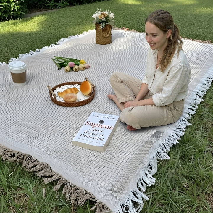 Picknickdecke wasserabweisend, 180 × 180 cm, faltbar & waschbar — für 4–6 Personen -    Zorenza