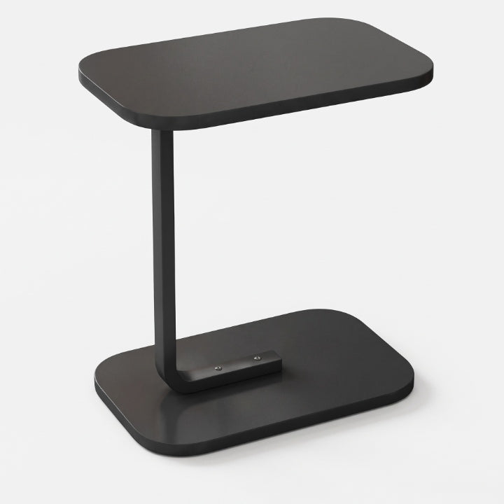 C-förmiger Beistelltisch aus Holz und Metall, schiebt sich unter Sofa oder Bett, 45 × 28 cm, Höhe 60 cm -    Zorenza