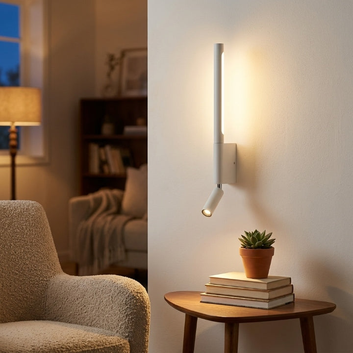 LED-Wandleuchte mit schwenkbarem Spot, 12 W, 3 Lichtfarben -    Zorenza