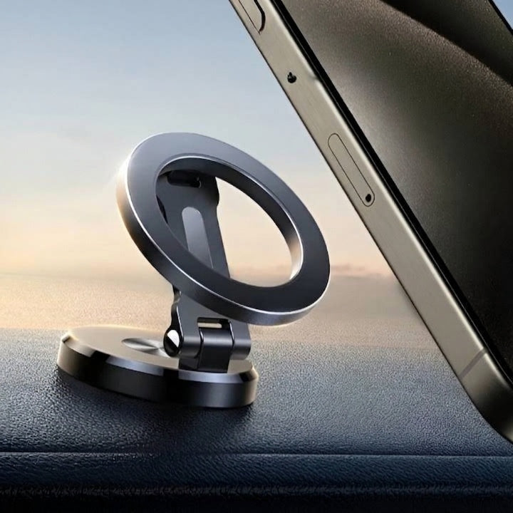 Magnetische Handyhalterung Auto, 360° drehbar – klappbar, mit Klebe-Halterung fürs Armaturenbrett -    Zorenza