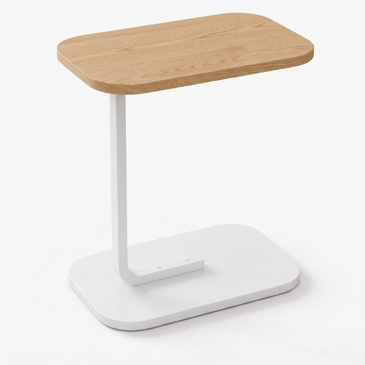 C-förmiger Beistelltisch aus Holz und Metall, schiebt sich unter Sofa oder Bett, 45 × 28 cm, Höhe 60 cm -    Zorenza