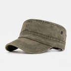 Militär Cap Flat Top aus Baumwolle – Verstellbare Passform, 5 Farben -    Zorenza