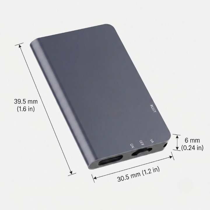 Mini-Diktiergerät sprachaktiviert – USB-C, wählbar 16 oder 32 GB -    Zorenza