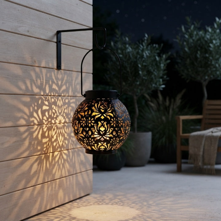 Solar-Gartenlampe mit Ornament-Design – Warmweißes LED-Licht -    Zorenza