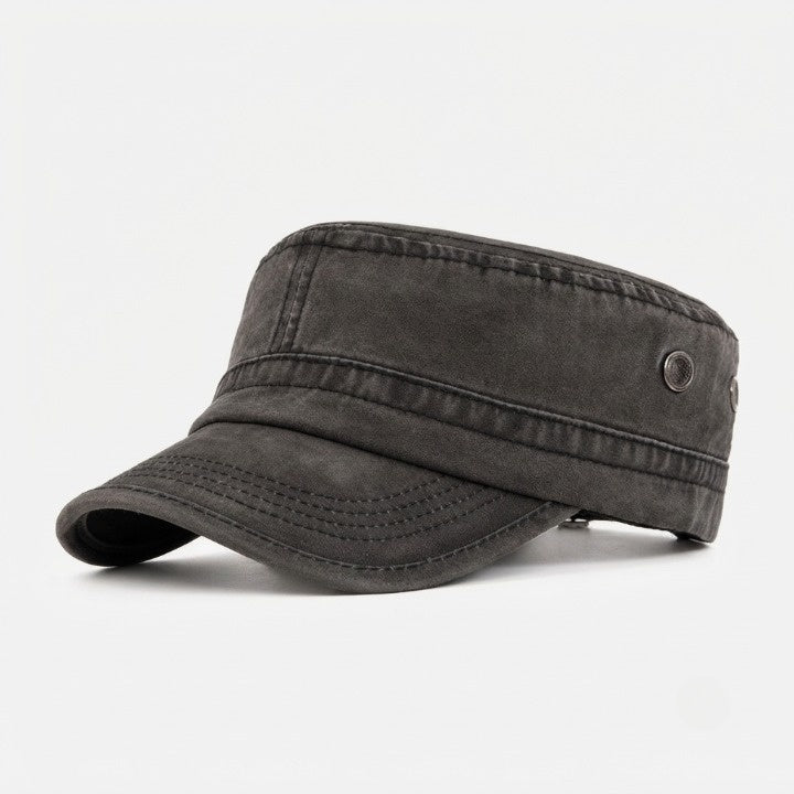 Militär Cap Flat Top aus Baumwolle – Verstellbare Passform, 5 Farben -    Zorenza