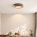 Holz-Deckenleuchte mit integrierter LED – Warmer Walnusston -    Zorenza