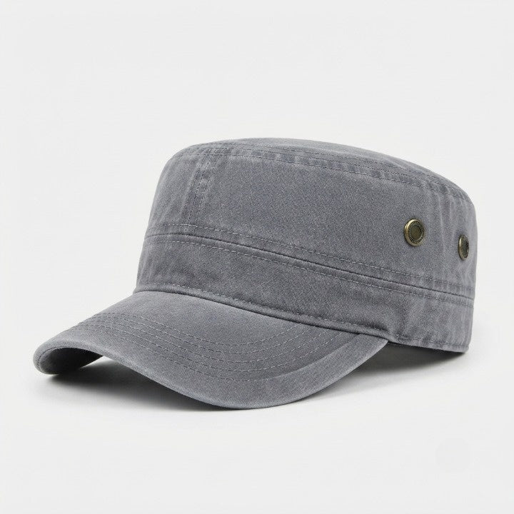Militär Cap Flat Top aus Baumwolle – Verstellbare Passform, 5 Farben -    Zorenza