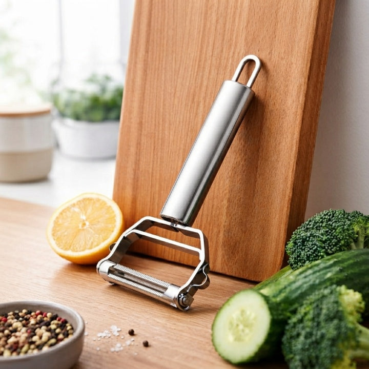 Edelstahl Gemüseschäler mit Julienne-Klinge – 2-in-1 Funktion -    Zorenza