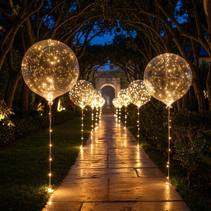 LED-Lichtballons – Stimmungsvolle Deko für Feste | 10er-Set -    Zorenza