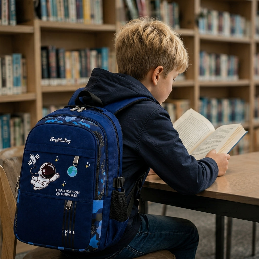 Kinder-Schulrucksack mit Astronauten-Motiv -    Zorenza