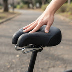 Nasenloser Fahrradsattel mit Federdämpfung, Druckentlastung, 26 × 25 cm -    Zorenza