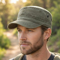 Militär Cap Flat Top aus Baumwolle – Verstellbare Passform, 5 Farben -    Zorenza