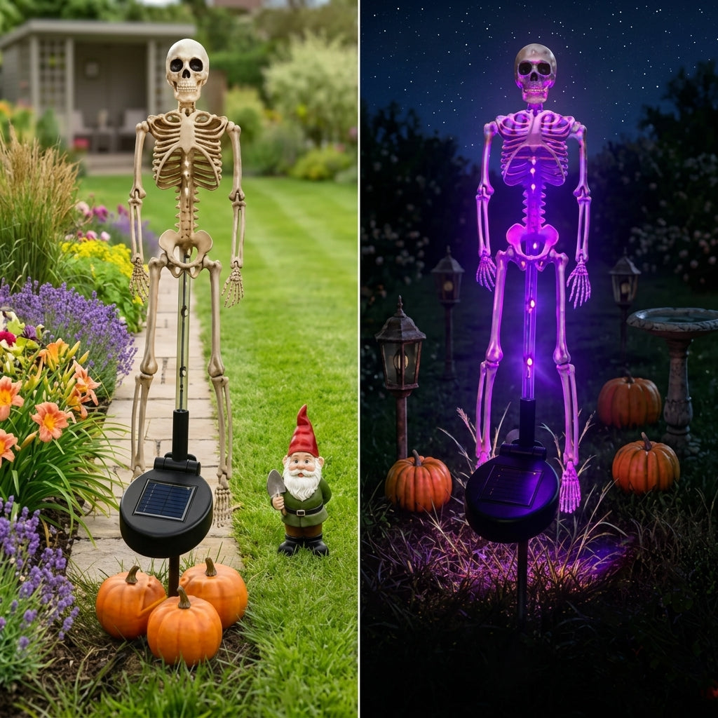 Solar-Gartenstecker Skelett – Wetterfest mit LED-Beleuchtung -    Zorenza