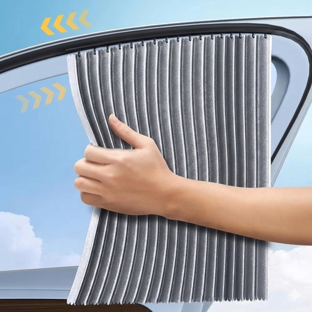 Magnetischer Auto Sonnenschutz 4er-Set — 99% UV-Schutz, Seitenfenster, 3 Farben -    Zorenza