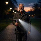 Intelligenter Wanderstock – Fallalarm, LED-Beleuchtung, höhenverstellbar -    Zorenza