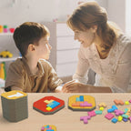 Holzpuzzle Logikspiel mit 108 Bausteinen für Kinder -    Zorenza