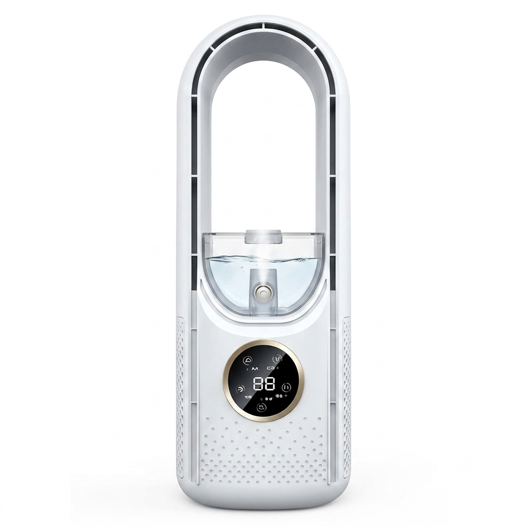 Luftkühler USB Turmventilator mit Wassertank und Display -    Zorenza