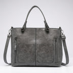 Lederhandtasche mit Fronttaschen — Elegant & Vielseitig Tragbar -    Zorenza