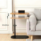 Höhenverstellbarer Beistelltisch 45–80 cm – Für Sofa, Sessel & Bett -    Zorenza