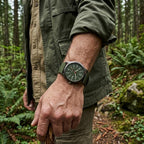 Militäruhr Quarz mit Canvasarmband und Leuchtzeigern -    Zorenza