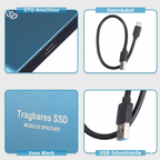 Externe SSD 2TB – Ultraschnell & Kompakt -    Zorenza