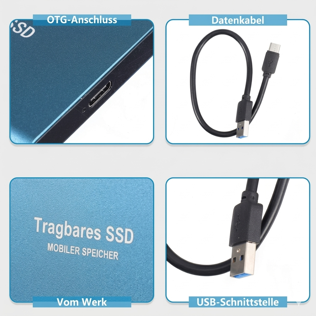 Externe SSD 2TB – Ultraschnell & Kompakt -    Zorenza