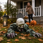 Kriechender Zombie, 115 cm, Leuchtaugen & Sound, Bewegungssensor -    Zorenza