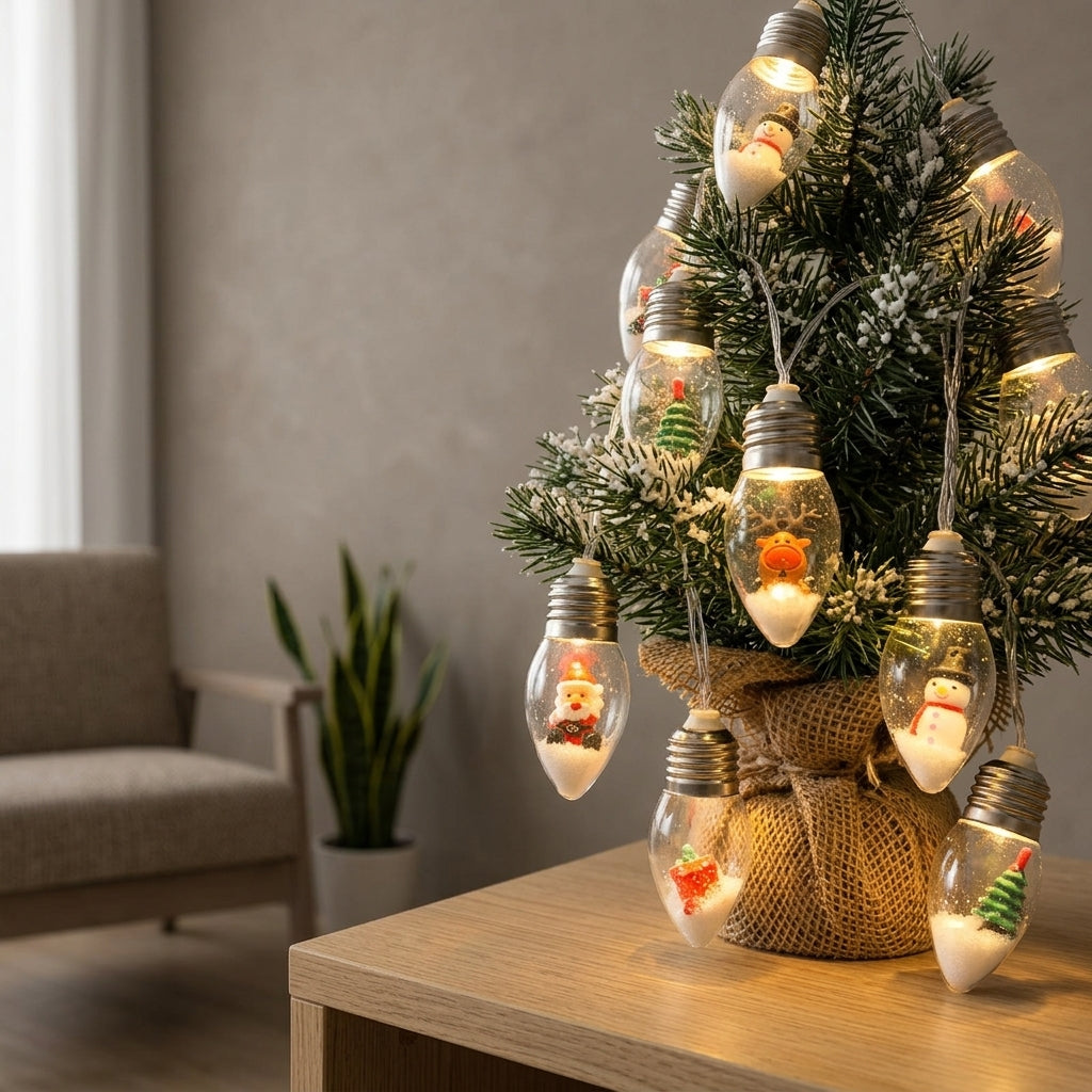 LED-Lichterkette Weihnachtsfiguren – Glühbirnen-Design -    Zorenza