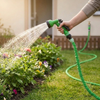 3-fach dehnbarer Gartenschlauch 7,5–60 m mit 7-Funktions-Sprühpistole -    Zorenza