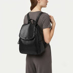 Anti-Diebstahl-Rucksack für Damen – Geprägtes PU-Leder mit verstecktem Reißverschluss -    Zorenza