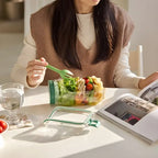 Glas-Salatbehälter mit Deckel – Frische Zutaten, kein matschiger Salat Zorenza