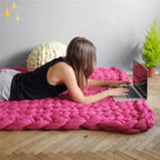 Grob gestrickte Wohndecke extra groß Zorenza