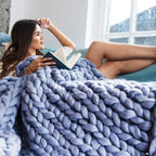 Grob gestrickte Wohndecke extra groß Zorenza