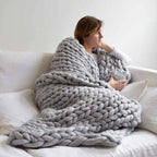 Grob gestrickte Wohndecke extra groß Zorenza