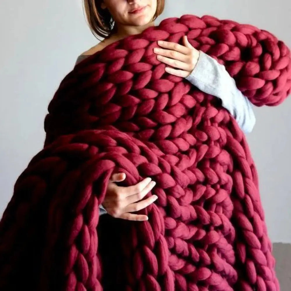 Grob gestrickte Wohndecke extra groß Zorenza