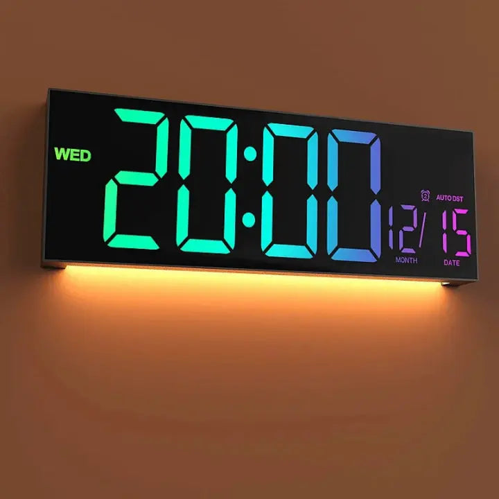 Große RGB Digitale Wanduhr Zorenza