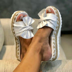 Damen Sandalen mit Schleife und Keilabsatz -    Zorenza
