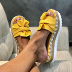 Damen Sandalen mit Schleife und Keilabsatz -    Zorenza