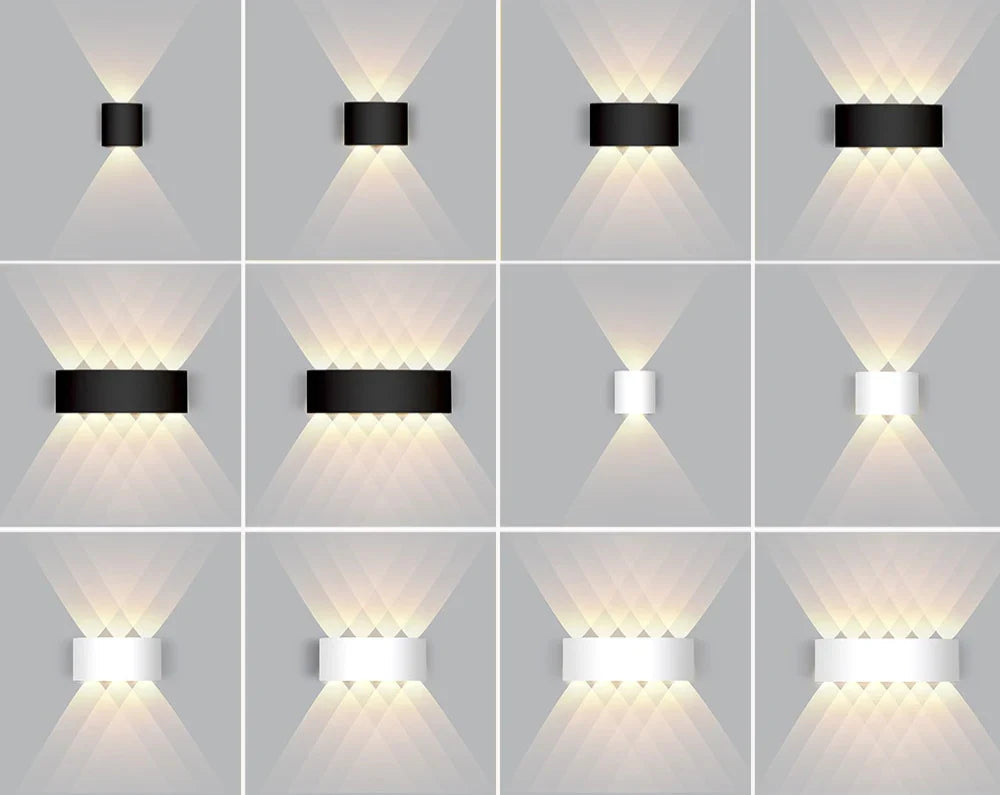 Innen-LED-Wandleuchte mit Auf-Ab-Licht – Warmweiß Zorenza