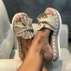Damen Sandalen mit Schleife und Keilabsatz -    Zorenza